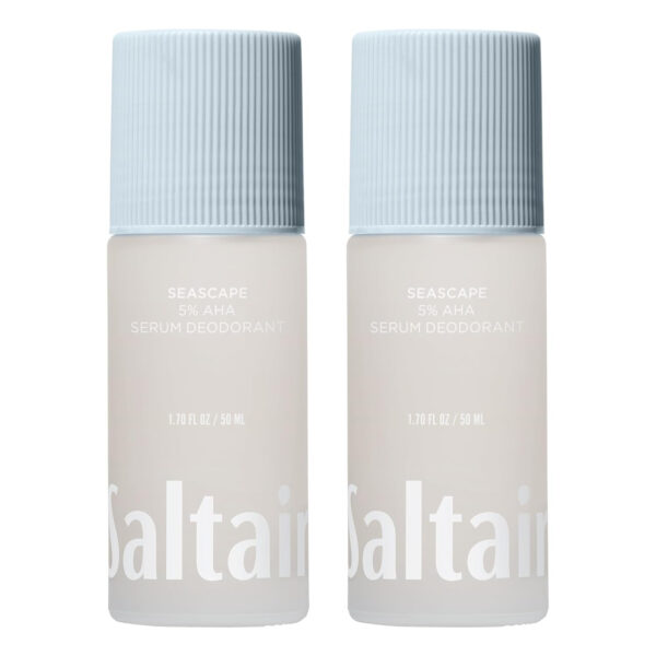 Saltair Serum Deodorant Signature Scents 2 Pack. 5% AHA Formula. Lactic Acid and Mandelic Acid Deodorant. Aluminum Free Odor Control for Women and Men. Travel Essentials, 2x 1.7oz Roll On