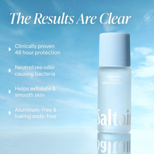 Saltair Serum Deodorant Signature Scents 2 Pack. 5% AHA Formula. Lactic Acid and Mandelic Acid Deodorant. Aluminum Free Odor Control for Women and Men. Travel Essentials, 2x 1.7oz Roll On