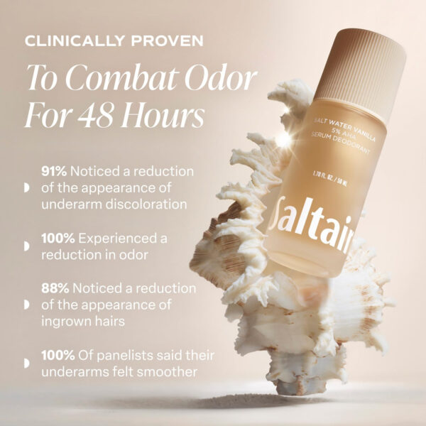 Saltair Serum Deodorant Signature Scents 2 Pack. 5% AHA Formula. Lactic Acid and Mandelic Acid Deodorant. Aluminum Free Odor Control for Women and Men. Travel Essentials, 2x 1.7oz Roll On