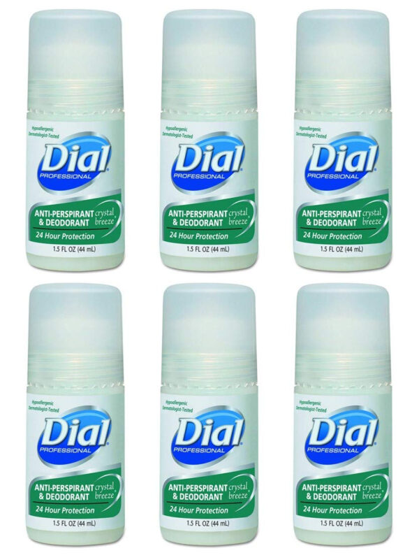 Dial Crystal Breeze Anti-Perspirant Deodorant Roll-On - 1.5 oz - Case/6