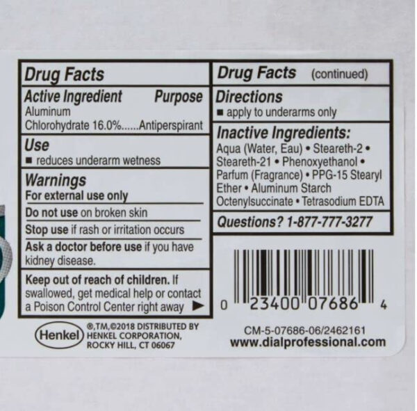 Dial Crystal Breeze Anti-Perspirant Deodorant Roll-On - 1.5 oz - Case/6