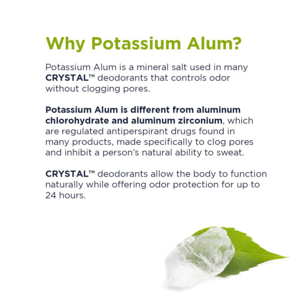 CRYSTAL Mineral Deodorant Roll-On Unscented Body Deodorant With 24-Hour Odor Protection, Aluminum Chloride & Paraben Free, 2.25 FL OZ (Packaging May Vary)