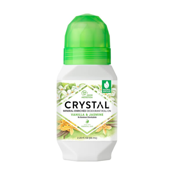 CRYSTAL Mineral Deodorant Roll-On Unscented Body Deodorant With 24-Hour Odor Protection, Aluminum Chloride & Paraben Free, 2.25 FL OZ (Packaging May Vary)