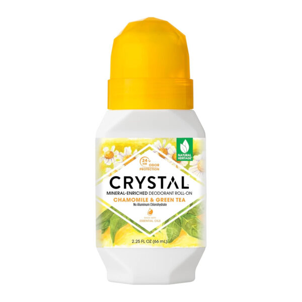 CRYSTAL Mineral Deodorant Roll-On Unscented Body Deodorant With 24-Hour Odor Protection, Aluminum Chloride & Paraben Free, 2.25 FL OZ (Packaging May Vary)