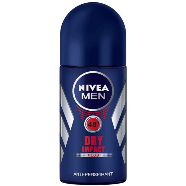 Nivea for Men Dry Impact Antiperspirant Deodorant Roll-on 50ml (3 Pack)