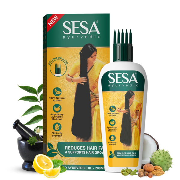 68932f4f44504c21247af2b204122563fcd83d9e6d651a456bb3e.jpg Ayurvedic Hair Oil With Bhringraj & 17 Rare Herbs With Coconut Oil and 4 Nourishing Oil For Hair Growth Help Control Hair Fall & Easy Hair Oil Applicator For Women and Men, 6.76 Fl Oz or 200 ml