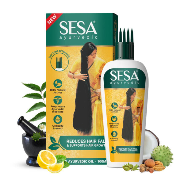 68932f58716573e7700fd9696299f63fe1e69328266983b65c259.jpg Ayurvedic Hair Oil With Bhringraj & 17 Rare Herbs With Coconut Oil and 4 Nourishing Oil For Hair Growth Help Control Hair Fall & Easy Hair Oil Applicator For Women and Men, 6.76 Fl Oz or 200 ml
