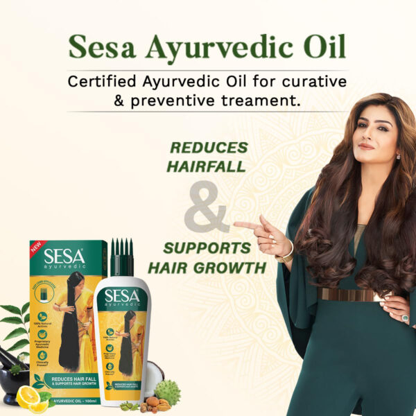 68932f594bc9da98a9a474f4475d2cec720c3d6671ac9ef16b312.jpg Ayurvedic Hair Oil With Bhringraj & 17 Rare Herbs With Coconut Oil and 4 Nourishing Oil For Hair Growth Help Control Hair Fall & Easy Hair Oil Applicator For Women and Men, 6.76 Fl Oz or 200 ml