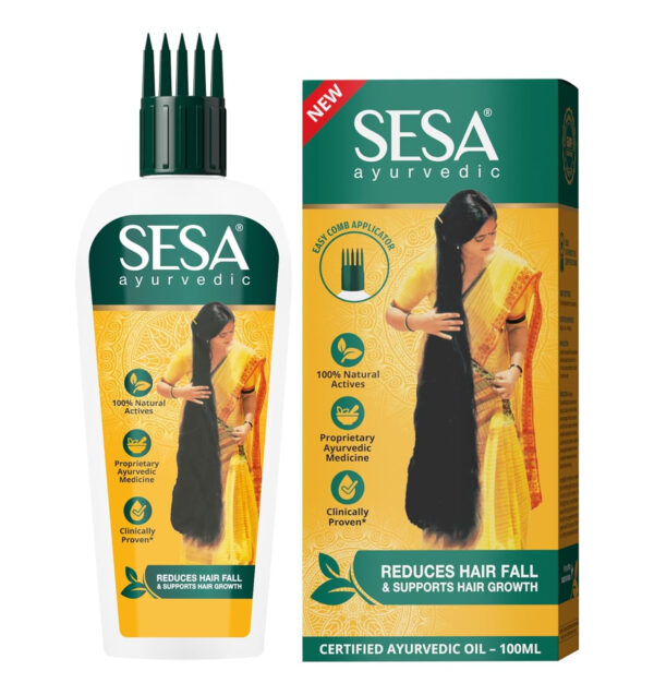 68932f5e2c8b325600b001030f3b26ea50d3fb4ad998fadeabd7b.jpg Ayurvedic Hair Oil With Bhringraj & 17 Rare Herbs With Coconut Oil and 4 Nourishing Oil For Hair Growth Help Control Hair Fall & Easy Hair Oil Applicator For Women and Men, 6.76 Fl Oz or 200 ml