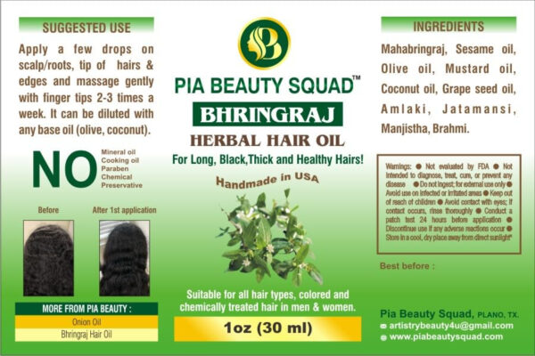 Bhringraj and Pure Onion Hair Oil Combo for Healthy, Thicker Hair Growth - 100% Natural, Ayurvedic Formula - 8oz.