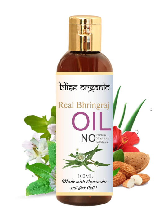 Real Bhringraj oil - 100% Pure and Natural Anti hairfall, Hair growth, for Men and Women, highest Bhringraj concentration, with 21 precious and rare herbs,