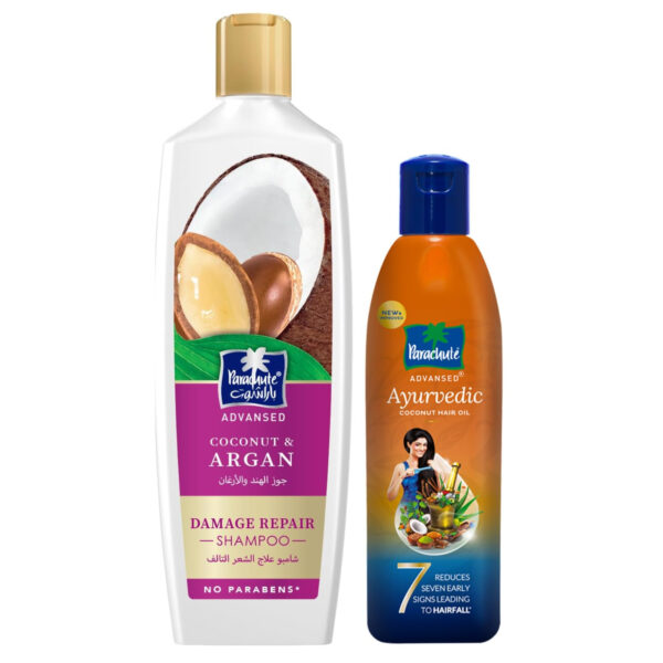 Parachute Advansed Ayurvedic Coconut Hair Oil with Basil (Tulsi), Aloe vera, Flax seed, Gooseberry (Amla) |25 Ayurvedic Ingredients | Controls Hair Fall, Dandruff, Hair Thinning|6.4 Fl.oz