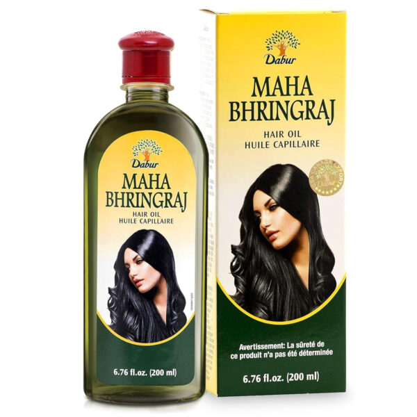 689330c074f6aab5bf1c88884ba33fbcdeacf477bcbdfed3b9e82.jpg Dabur Maha Bhringraj Herbal Ayurvedic Hair Oil – Infused with Bhringraj Oil for Scalp Nourishment, Soft and Manageable Strands – Oils for Hair and Scalp Massage – 200ML (6.76 fl oz)
