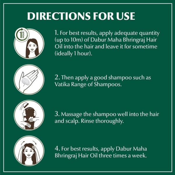 689330c38f637a279d6c2bd8524753b95338ed1b6b7bd7a6e720d.jpg Dabur Maha Bhringraj Herbal Ayurvedic Hair Oil – Infused with Bhringraj Oil for Scalp Nourishment, Soft and Manageable Strands – Oils for Hair and Scalp Massage – 200ML (6.76 fl oz)