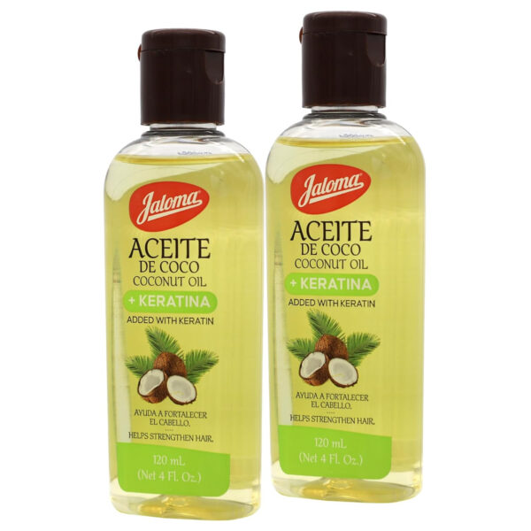 689331af9e7ce095ef54aa758ffe708f53433d80b4623c3d5bd37.jpg JALOMA Coconut Oil with Keratin to Help Strengthen Hair, 4 Oz Bottle
