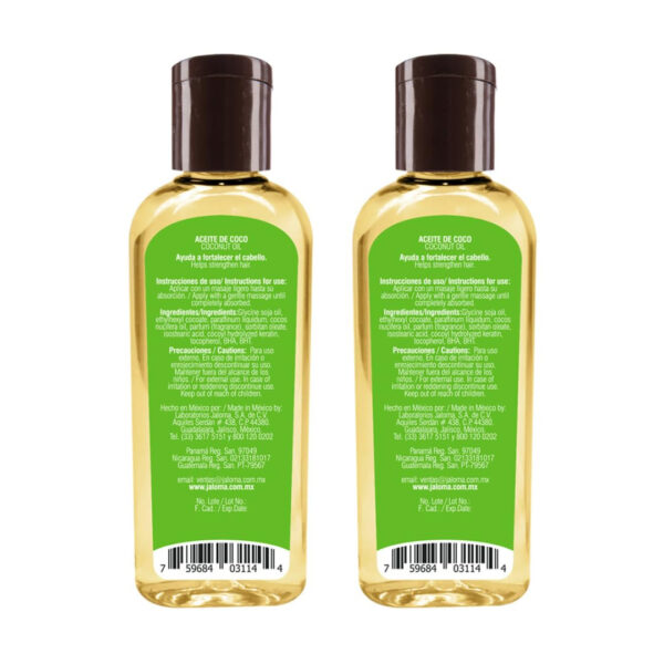 689331b08f3e15aa261b22a9925cf652bf6250ac096d6aa916b97.jpg JALOMA Coconut Oil with Keratin to Help Strengthen Hair, 4 Oz Bottle