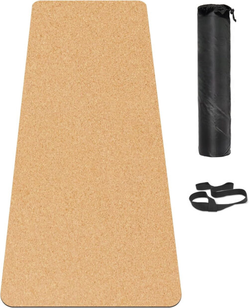 689332931ff7b608a3fdb7e3b60032890f8872e4a76fe78437232.jpg Cork Yoga Mat, with Cork Material as The Front and TPE as The Bottom of The Non-Slip Fitness Mat, Suitable for All Types of Yoga and Fitness Activities.