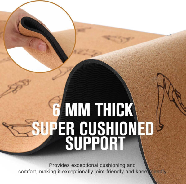 689332e29f31d14cdb29412b175e0818946bc891654d28e8e2b33.jpg Premium Cork Yoga Mat 1/4 & 2/5 Inch Thick 72 x 26 in, Thick Cork and TPE Non Slip Yoga Mats for Women Men, Sweat Proof Eco-friendly, Great for Hot Yoga & Workouts