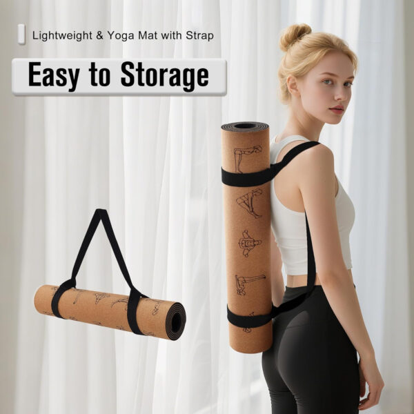 689332e63358ec63e19d811abbd892aa6f268392b2380540f51e1.jpg Premium Cork Yoga Mat 1/4 & 2/5 Inch Thick 72 x 26 in, Thick Cork and TPE Non Slip Yoga Mats for Women Men, Sweat Proof Eco-friendly, Great for Hot Yoga & Workouts