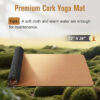 689332ed73e4bbdc890eae87c866d688078d01239a6356b1a69b1.jpg Premium Cork Yoga Mat 1/4 & 2/5 Inch Thick 72 x 26 in, Thick Cork and TPE Non Slip Yoga Mats for Women Men, Sweat Proof Eco-friendly, Great for Hot Yoga & Workouts