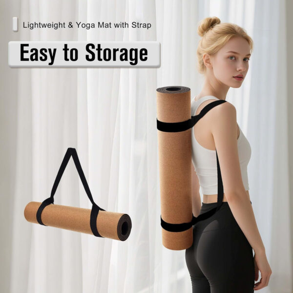 689332f00efb012b800bf61f3c6e7ba611569ba6d1ad09af31351.jpg Premium Cork Yoga Mat 1/4 & 2/5 Inch Thick 72 x 26 in, Thick Cork and TPE Non Slip Yoga Mats for Women Men, Sweat Proof Eco-friendly, Great for Hot Yoga & Workouts