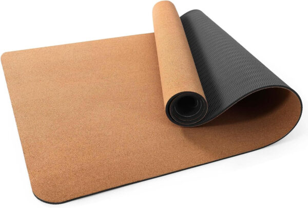 689332f13720d0d3250d83420ee135a9f30e8ce72053b88e5aa76.jpg Premium Cork Yoga Mat 1/4 & 2/5 Inch Thick 72 x 26 in, Thick Cork and TPE Non Slip Yoga Mats for Women Men, Sweat Proof Eco-friendly, Great for Hot Yoga & Workouts