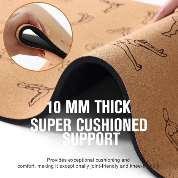 689332f54c5652d1d22c79fba97dfa4a2b5befa6f333d57c1ca27.jpg Premium Cork Yoga Mat 1/4 & 2/5 Inch Thick 72 x 26 in, Thick Cork and TPE Non Slip Yoga Mats for Women Men, Sweat Proof Eco-friendly, Great for Hot Yoga & Workouts