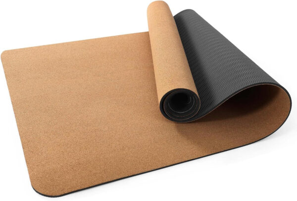689332fe550b98fb9080d05336578878d685e89baa712b4ab366d.jpg Premium Cork Yoga Mat 1/4 & 2/5 Inch Thick 72 x 26 in, Thick Cork and TPE Non Slip Yoga Mats for Women Men, Sweat Proof Eco-friendly, Great for Hot Yoga & Workouts