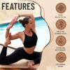 Natural Cork Yoga Mat Lightweight & Non-Slip Non-Toxic, Sustainable 5mm Thick With Strap and Alignment Lines Ideal for Hot Yoga & Fitness