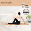 StrongTek Eco-Friendly Cork Yoga Mat, 7mm Thick, 72"x24", Cork+TPE, 2 lbs, Non-Slip, Lightweight & Cushioned Mat for Hot Yoga, Pilates & Home Fitness, Durable Surface with Natural Grip and Carry Strap