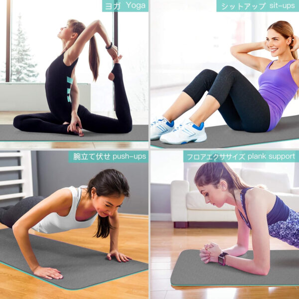 Yoga Mat Non Slip, Eco Friendly Fitness Exercise Mat with Carrying Strap,Pro Yoga Mats for Women,Workout Mats for Home, Pilates and Floor Exercises