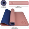 Yoga Mat Non Slip, Eco Friendly Fitness Exercise Mat with Carrying Strap,Pro Yoga Mats for Women,Workout Mats for Home, Pilates and Floor Exercises