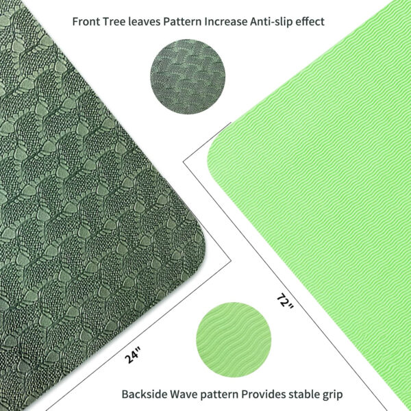 6893342a7c56256f6bb33600c921bd98ec61b89cd6915260f2c38.jpg Yoga Mat 1/3 inch QMKGEC Exercise Mats 8mm TPE Non-Slip Extra Thick High-Density Eco Friendly for Yoga Workout Pilates Yoga Mats for Women Men