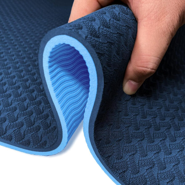 68933438cb091c4e55cb86b064e54c6493119d9af25050b4a1af1.jpg Yoga Mat 1/3 inch QMKGEC Exercise Mats 8mm TPE Non-Slip Extra Thick High-Density Eco Friendly for Yoga Workout Pilates Yoga Mats for Women Men