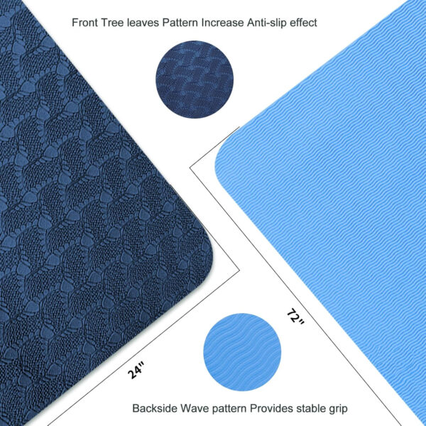 68933439d5a8ec959e193c57e1a5e19ec0db12839ab47b026dbfd.jpg Yoga Mat 1/3 inch QMKGEC Exercise Mats 8mm TPE Non-Slip Extra Thick High-Density Eco Friendly for Yoga Workout Pilates Yoga Mats for Women Men