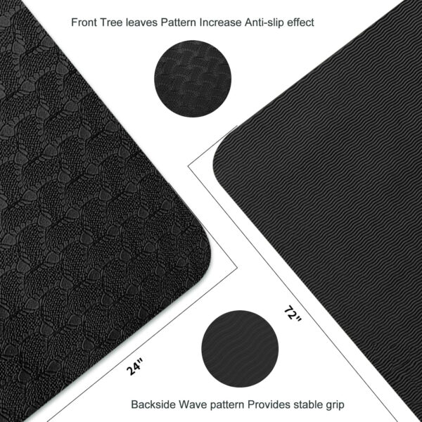 68933448a818c15117da9d34d2625a2866a87a697628e4c3ebe4f.jpg Yoga Mat 1/3 inch QMKGEC Exercise Mats 8mm TPE Non-Slip Extra Thick High-Density Eco Friendly for Yoga Workout Pilates Yoga Mats for Women Men