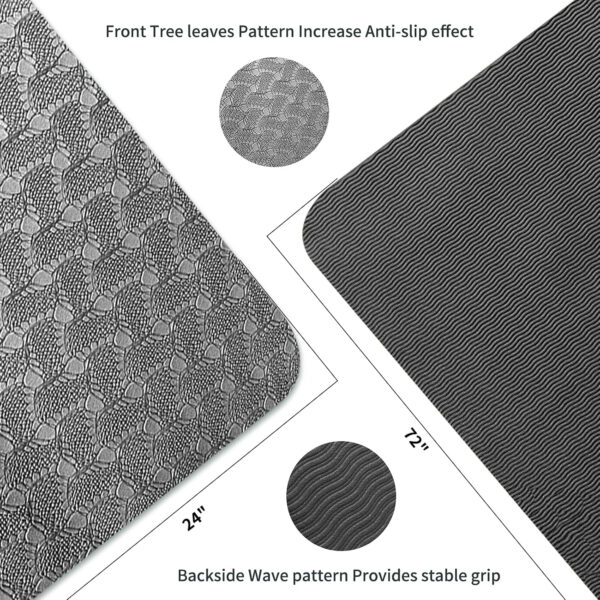 6893345045c94cdeb24dde88473977072554e1d8742aca7b8f80b.jpg Yoga Mat 1/3 inch QMKGEC Exercise Mats 8mm TPE Non-Slip Extra Thick High-Density Eco Friendly for Yoga Workout Pilates Yoga Mats for Women Men
