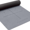 Heathyoga Eco Friendly Non Slip Yoga Mat, Body Alignment System, SGS Certified TPE Material - Textured Non Slip Surface and Optimal Cushioning,72"x 26" Thickness 1/4"