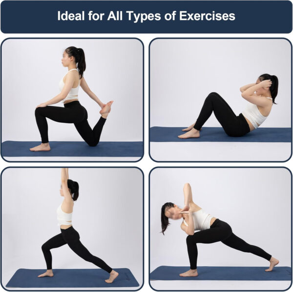 689334b7b1abf12cf3ca66fcc5d4ca1035d8590e78174395a6b8e.jpg StrongTek TPE Yoga Mat, 72" x 24" x 1/3", Non-Slip, Lightweight, Portable Exercise Mat with Carry Strap, Ideal for Yoga, Pilates, and Fitness, Comfortable for Workouts at Home, Gym, or Travel