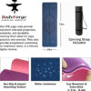 BodyForge Yoga Mat Thick Exercise Mat Thick 8mm TPE Eco-Friendly with Alignment Marks Non-Slip Extra Thick High-Density for Women and Men Workout Pilates