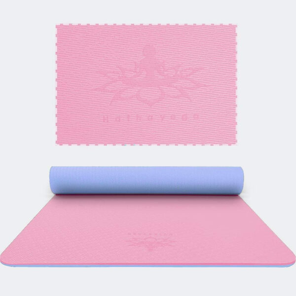 Hatha Yoga Extra Thick TPE Yoga Mat - 72"x 32" Thickness 1/2 Inch -Eco Friendly SGS Certified - With High Density Anti-Tear Exercise Bolster For Home Gym Travel & Floor Outside