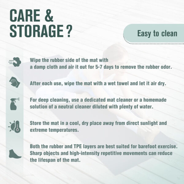 UMINEUX Extra Thick Yoga Mat, 2/5 Inch (10MM), Natural Rubber and TPE Non Slip Yoga Mats with Strap for Women Men, Eco Friendly Exercise Mat for Yoga, Pilates and Home Workout