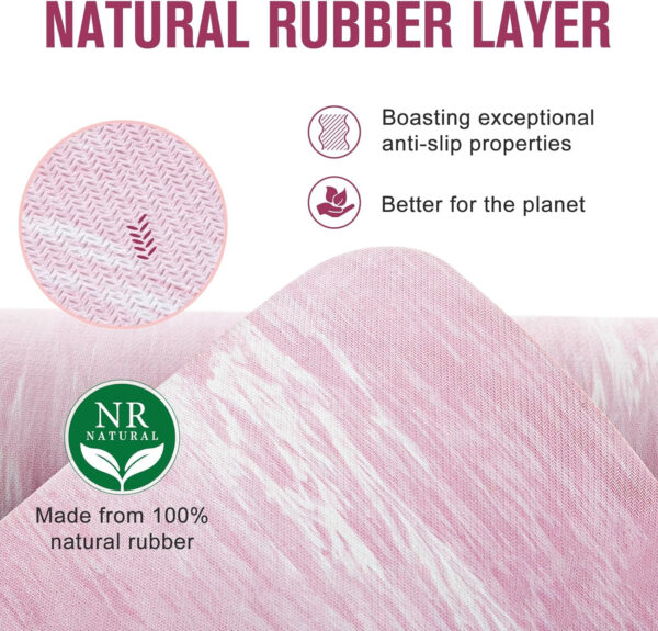 UMINEUX Extra Thick Yoga Mat, 2/5 Inch (10MM), Natural Rubber and TPE Non Slip Yoga Mats with Strap for Women Men, Eco Friendly Exercise Mat for Yoga, Pilates and Home Workout