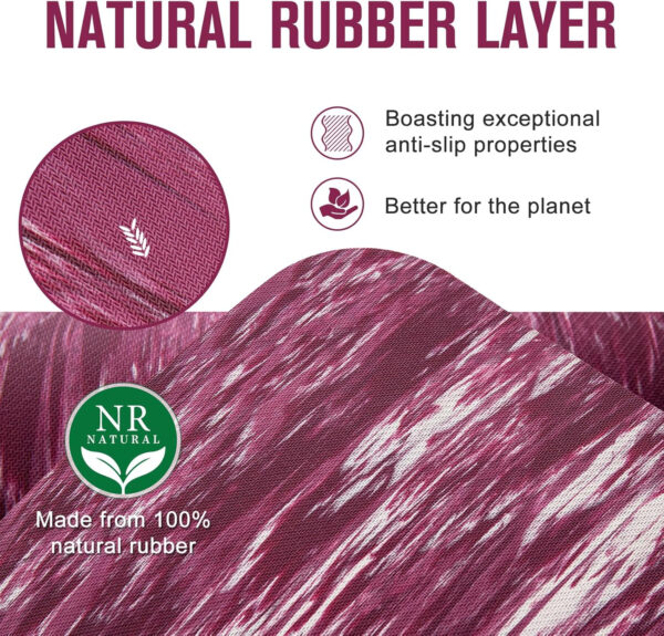 UMINEUX Extra Thick Yoga Mat, 2/5 Inch (10MM), Natural Rubber and TPE Non Slip Yoga Mats with Strap for Women Men, Eco Friendly Exercise Mat for Yoga, Pilates and Home Workout