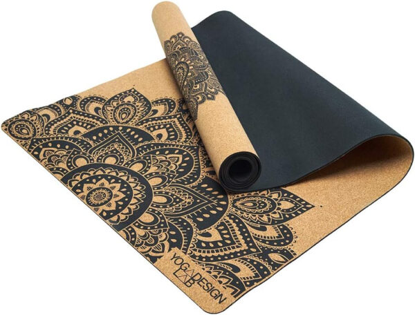 YOGA DESIGN LAB | The Cork Yoga Mat | Eco Luxury | Ideal for Hot Yoga, Power, Bikram, Ashtanga, Sweaty Workouts | Studio Quality | Includes Carrying Strap!