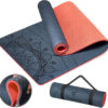 Yoga Mat Extra Thick 9MM, High Density Exercise Mats Non Slip for Home Workout, Pilates Mat with Strap for Women Men, Eco Friendly Mat Thick (9MM-NAVY-BLUE)