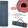 Yoga Mat Extra Thick 9MM, High Density Exercise Mats Non Slip for Home Workout, Pilates Mat with Strap for Women Men, Eco Friendly Mat Thick (9MM-NAVY-BLUE)