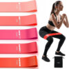 Resistance Bands for Working Out, Elastic Exercice Loop Bands for Physical Therapy, Yoga Starter Set of Stretch Bands for Booty Legs, Pilates Flexbands