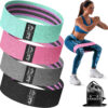 Fabric Resistance Bands for Working Out - Exercise Bands for Women and Men, Booty Bands for Legs and Glute, Yoga, Pilates, Rehab, Fitness and Home Workout