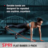 68933e2690f2bcb97bb42bb0409a9beded1e3e8031bef0f7553aa.jpg SPRI Flat Bands 3-Pack - Resistance Band Kit Set with 3 Levels of Resistance - Exercise Bands for Strength Training, Flexibility, & Body Workout - Versatile Fitness Tool - Light, Medium, and Heavy